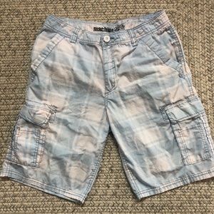 Blue & White Plaid Golf Cargo Shorts 🩳